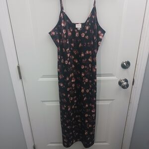 A New Day Black and Pink Floral Dress